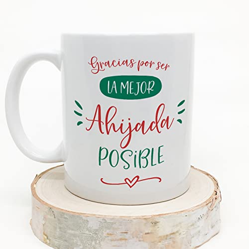 Tazas para AHIJADA - En Español - Gracias Mejor Familia - 11 oz - Regalo original y divertido