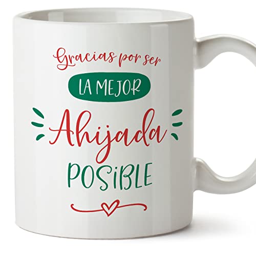 Tazas para AHIJADA - En Español - Gracias Mejor Familia - 11 oz - Regalo original y divertido