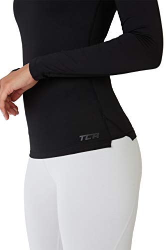 TCA Mujer SuperThermal Camiseta Termica Deportiva - Manga Larga - Black Rock (Negro), XS