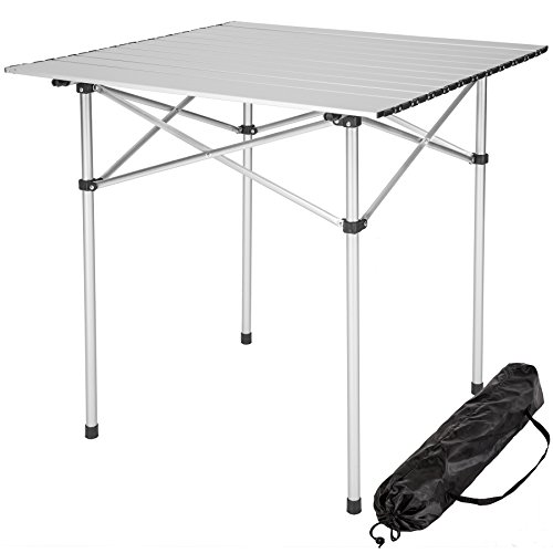 TecTake Mesa Plegable de Aluminio portátil Camping terraza jardín Mesa Multifuncional - Varios Modelos - (No. 401169: 70 x 70 x 70 cm)