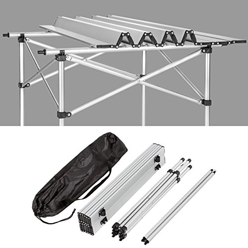 TecTake Mesa Plegable de Aluminio portátil Camping terraza jardín Mesa Multifuncional - Varios Modelos - (No. 401169: 70 x 70 x 70 cm)