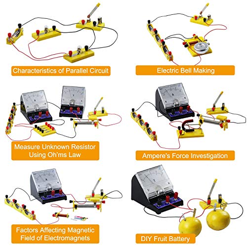 Teenii CTIM Laboratorio de Física Kit de Aprendizaje Básico de Circuitos Experimento de Electricidad y Magnetismo para niños Alumnos de Secundaria y Bachillerato Electromagnetismo