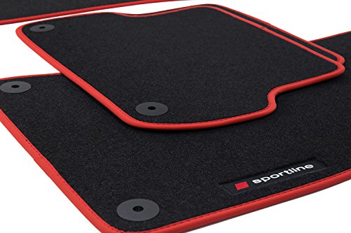 teileplus24 PV101-FBA Alfombras de Goma Sportline Design para Audi A3 8P 8PA 2003-2012