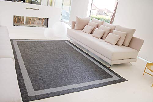 TEJIDOS EL MUNDO Alfombra PIE DE Cama Vinilo-GRECA 60x120 cm Gris