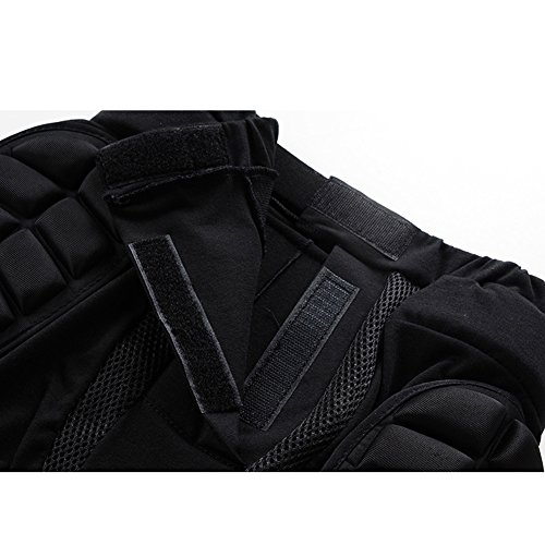 Tentock Adultos Pantalones Cortos de Compresión con Protectores Acolchados 3D, para Esquí Patinaje, Tamaño Completo(M)