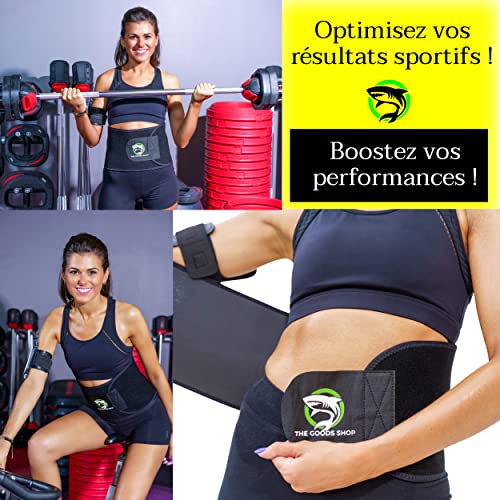 THE GOODS SHOP Faja reductora mujer y hombre de Neopreno. Fajas adelgazantes abdominal para Sudar, Hacer Deporte y reforzar lumbares. Cinturón Lumbar para Fitness y fortalecimiento físico