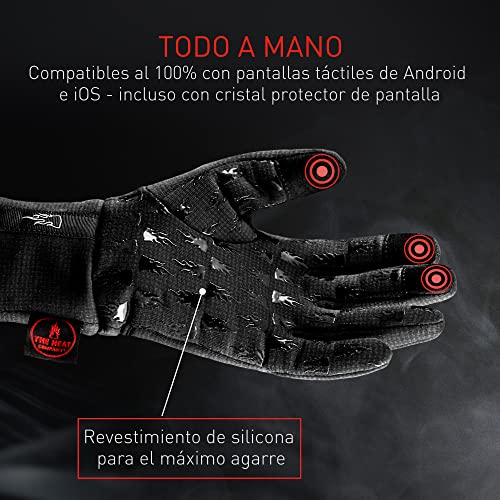 THE HEAT COMPANY – Wind Pro Liner Guantes Resistentes al Viento Guantes tactiles - Mujer y Hombre - Guantes Deporte: Guantes cálidos de Invierno para Ciclismo y Correr