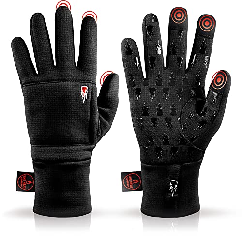 THE HEAT COMPANY – Wind Pro Liner Guantes Resistentes al Viento Guantes tactiles - Mujer y Hombre - Guantes Deporte: Guantes cálidos de Invierno para Ciclismo y Correr