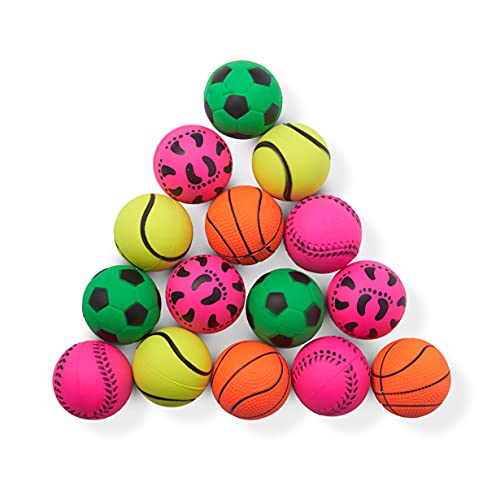 THE TWIDDLERS ﻿﻿15 Bolas de Goma de Juguete (7cm) - Pelota de Juego de Interior al Aire Libre | Pelotas de Deporte Suaves para Niños