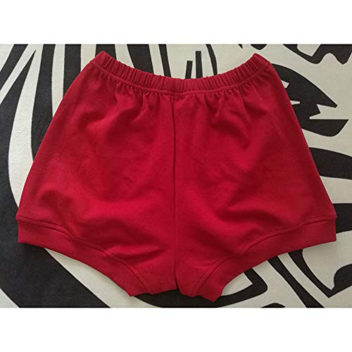 THEECA - Pantalones cortos de algodón elástico suave para mujeres y hombres profesionales Iyengar yoga (rojo vino, L)