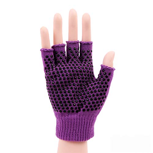 ThreeH Conjunto de guantes y calcetines de yoga antideslizante para mujeres Yoga Dance y Pilates con dedos del pie Tamaño4.5-7