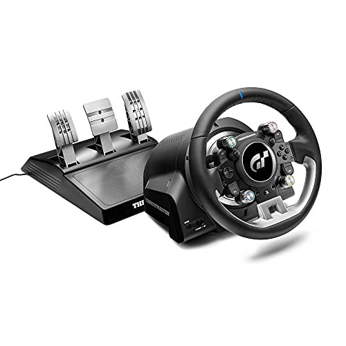 Thrustmaster T-GT II, Volante de Carreras con Juego de 3 Pedales, PS5, PS4, PC, Force Feedback en Tiempo Real