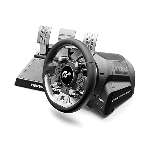 Thrustmaster T-GT II, Volante de Carreras con Juego de 3 Pedales, PS5, PS4, PC, Force Feedback en Tiempo Real