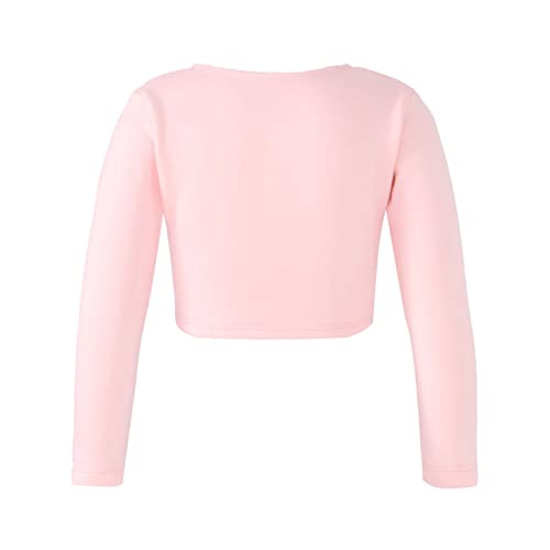 TiaoBug Niñas Chaqueta Deportiva para Danza Ballet Infántil Niñas Cárdigan Envoltura Clásico Elásico Ropa Deportiva Fitness Danza Ballet Gimnasia Rosa D 5-6 años