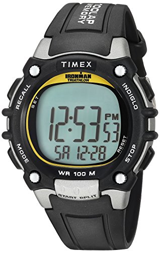 Timex Ironman Men's 100 - Reloj para Hombre, Color Negro/Amarillo Highlights