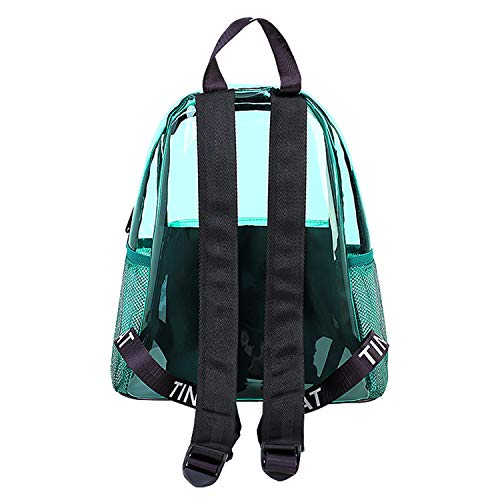 TINYAT Mochila Transparente Multicolor holográfica Super Suave PVC Mochila de Moda para niñas Cena de Compras Unisex Citas, T9051