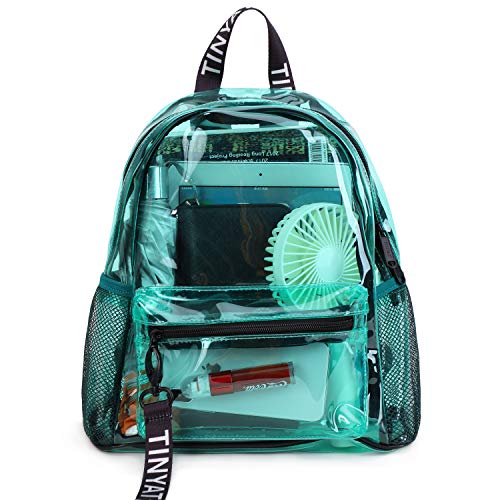 TINYAT Mochila Transparente Multicolor holográfica Super Suave PVC Mochila de Moda para niñas Cena de Compras Unisex Citas, T9051