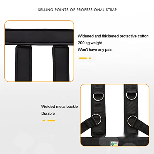 Tirar arnés for entrenamiento de resistencia de trineo, arnés de trineo Capacitación de aptitud, arnés de trineo Neumático tirando arnés Ajustable acolchado Hombro Arnés Fuerza Equipamiento de entrena