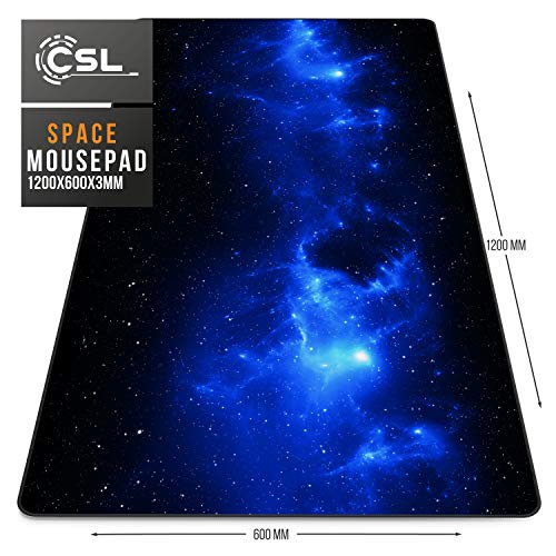 TITANWOLF - Alfombrilla de Ratón de Gran Tamaño 1200x600mm - Mouse Pad Gaming XXXL – Motivo Space - Precisión y Velocidad en Juegos - Antideslizante - Superficie de Tejido - para Ratón y Teclado