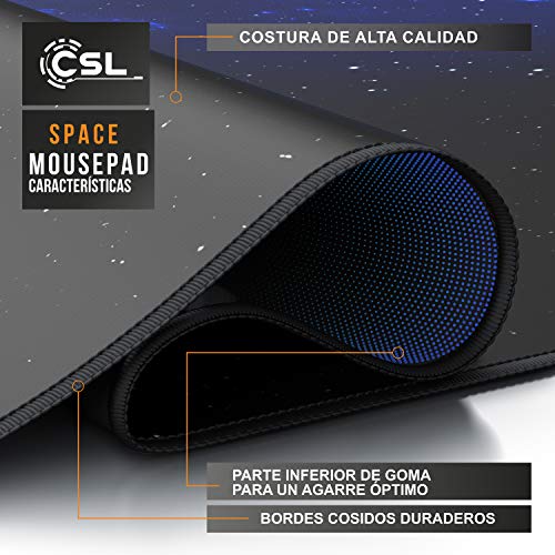 TITANWOLF - Alfombrilla de Ratón de Gran Tamaño 1200x600mm - Mouse Pad Gaming XXXL – Motivo Space - Precisión y Velocidad en Juegos - Antideslizante - Superficie de Tejido - para Ratón y Teclado