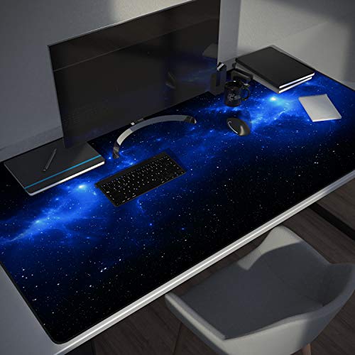 TITANWOLF - Alfombrilla de Ratón de Gran Tamaño 1200x600mm - Mouse Pad Gaming XXXL – Motivo Space - Precisión y Velocidad en Juegos - Antideslizante - Superficie de Tejido - para Ratón y Teclado