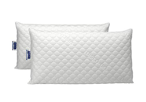 Todocama - Almohada viscoelástica VISCOGEL con Copos 100% viscoelásticos. Tejido Strech Viscogel. Firmeza Media - Alta. (Todas Las Medidas Disponibles). (Pack 2 x 75 cm)