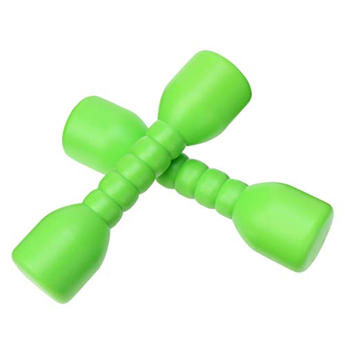 Tomaibaby 2 Pares de Mancuernas de Juguete para Niños Juego de Simulación para Niños Principiantes Entrenamiento de Gimnasio Levantamiento de Pesas Y Levantamiento de Pesas Verde Amarillo