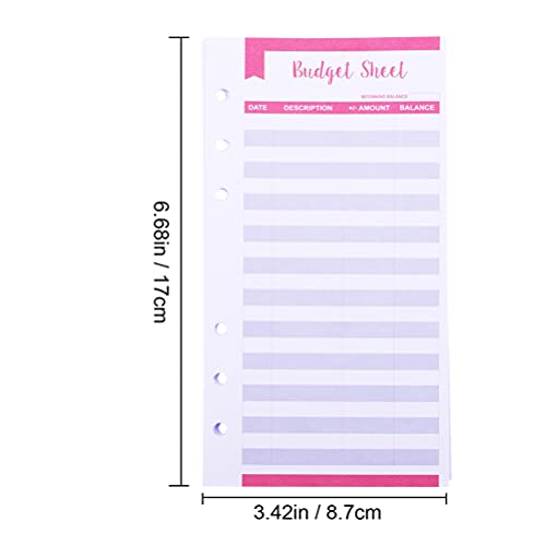 Tomaibaby 40 Hojas de Seguimiento de Gastos Rastreadores de Presupuesto Sobres de Papel Sobres de Billetes Carpeta de Presupuesto Carteras de Negocios Hojas de Presupuesto (Colores