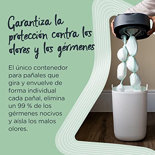 Tommee Tippee Recambios Para Contenedor Para Pañales Avanzado Twist and Click, Película GREENFILM Antibacteriana y Sostenible, Pack de 18