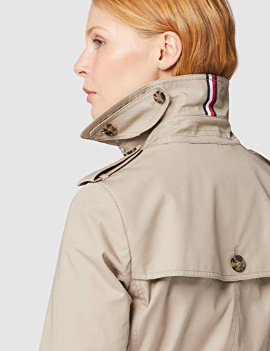 Tommy Hilfiger Heritage Single Breasted Trench Abrigo, Beige (Medium Taupe 055), M para Mujer