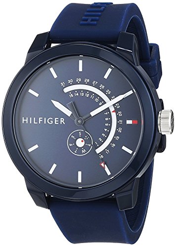 Tommy Hilfiger Reloj Analógico para Hombre de Cuarzo con Correa en Caucho 1791482