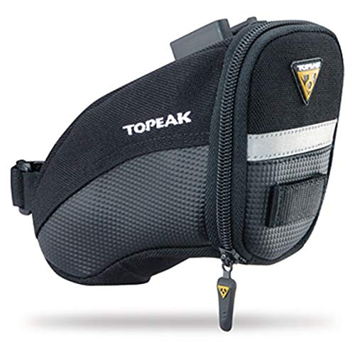 Topeak Wedge Pack Aero cuña con Correas, Hombre, Negro, L