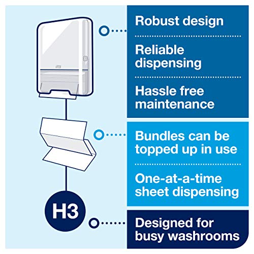 Tork 290135 Toallas de mano de papel Tork Universal con doblado en V/Toallitas secamanos absorventes, compatibles con el sistema de Tork H3, verde