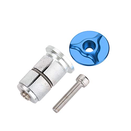 Tornillo de Expansión de Bicicletas, Tapa Superior de Perno de Expansión para Bicicleta de Carretera, Horquilla Delantera, Juego de Destornilladores Ajustables, Accesorio de Núcleo para Colgar(Azul)