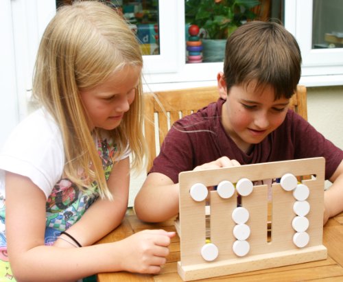 TOWO Juego de Clasificación de Colores de Madera - Juguete de Clasificación de Madera con Tarjetas de Patrón y Discos de Colores - Juego de Rompecabezas de Madera para niños - Juguetes Montessori