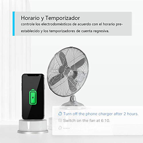 TP-Link Tapo P100 (2-Pack) - Mini Enchufe Inteligente Wi-Fi, óptimo para programar el encendido/apagado y ahorrar energía, no necesita HUB, compatible con Alexa y Google Hom