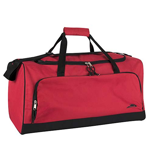 Trail maker Bolsas De Lona Livianas De 55 litros Y 24 Pulgadas para Hombres Y Mujeres para Viajar, El Gimnasio Y como Bolsa/Organizador De Equipo Deportivo Unisex-Adulto|Rojo 1|