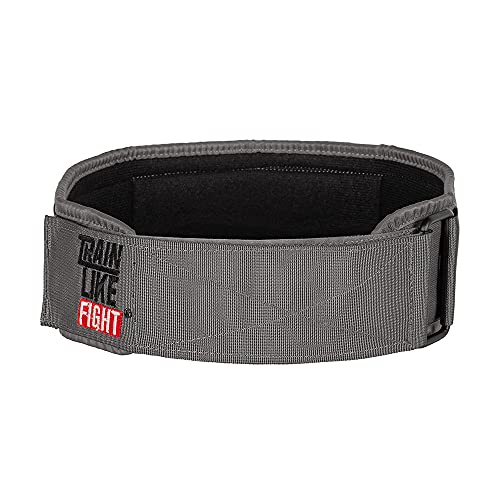 TRAINLIKEFIGHT - Cinturón Halterofilia - Cinturón para Entrenamiento Funcional, Levantamiento de Pesas, Fitness y Entrenamiento con Altas Cargas - Soporte Lumbar - Entry WOLFGREY - L