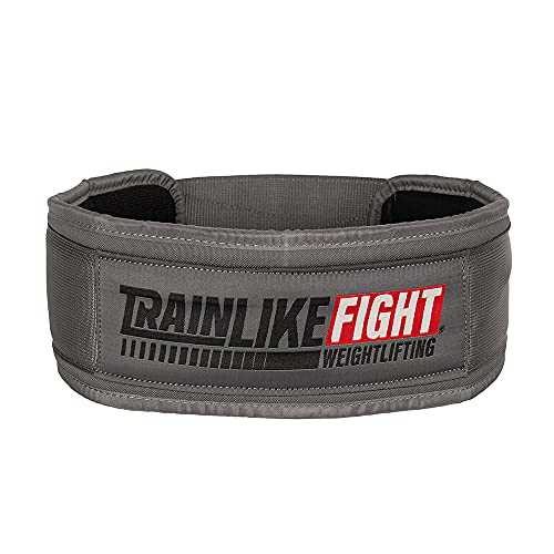 TRAINLIKEFIGHT - Cinturón Halterofilia - Cinturón para Entrenamiento Funcional, Levantamiento de Pesas, Fitness y Entrenamiento con Altas Cargas - Soporte Lumbar - Entry WOLFGREY - L