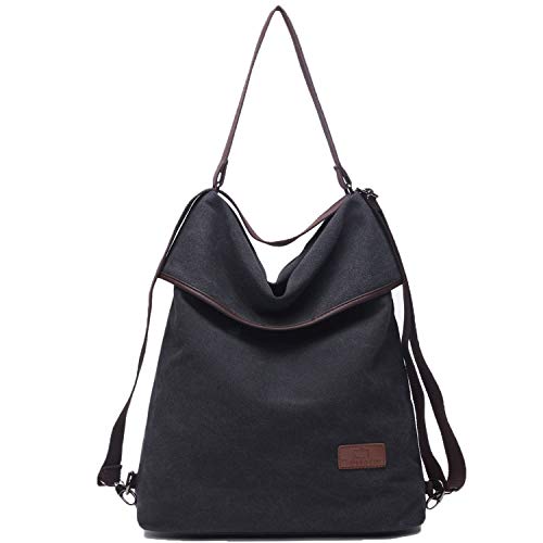 Travistar Bolsos Mujer Mochilas-Vintage Bolsos Hombro Grandes Multifuncional Lona Bolsos Bandolera