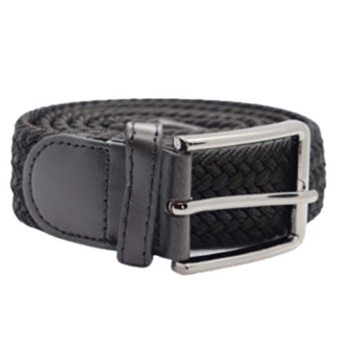 Trendcool Cinturon Hombre Elástico. Cinturon Hombre Trenzado. Accesorios Hombre Complementos Hombre para Regalo Caballero. Cinto Hombre Elastico Negro. (Negro, 110)