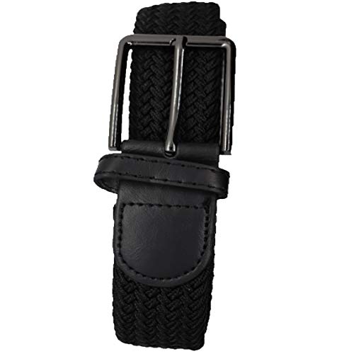 Trendcool Cinturon Hombre Elástico. Cinturon Hombre Trenzado. Accesorios Hombre Complementos Hombre para Regalo Caballero. Color Negro. Cinto Hombre Elastico. (Negro, 100)