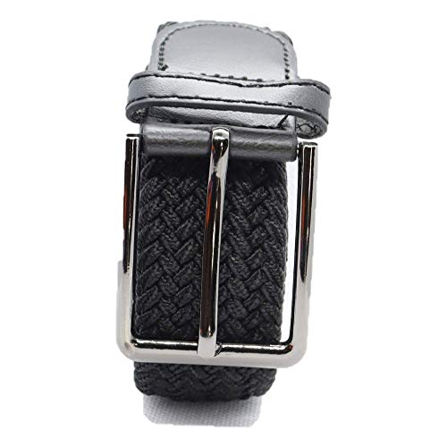 Trendcool Cinturon Hombre Elástico. Cinturon Hombre Trenzado. Accesorios Hombre Complementos Hombre para Regalo Caballero. Color Negro. Cinto Hombre Elastico. (Negro, 100)