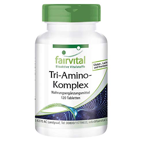 Tri-Amino-Complex - Complejo de Aminoácidos VEGANO - L-Arginina + Lisina + Ornitina - 120 Comprimidos - Calidad Alemana