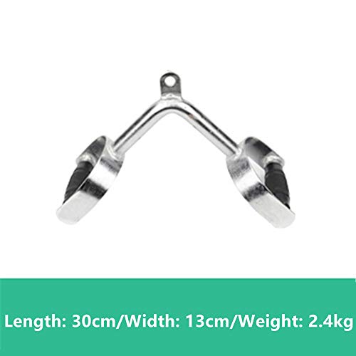 Triceps Cuerda,Barra Recta giratoria,Correas Tobillos,Mango de Remo Paralelo en V,Barra de poleas,Mango de Resistencia para Ejercicios,Equipo Deportivo de Entrenamiento - Barra de Agarre en V-30cm