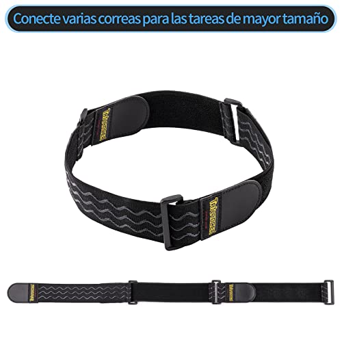 Trilancer Cintas de cinturón de 30 x 5 cm, correas elásticas con cierres, correas de embalaje para organizar tus cables de extensión, mangueras, para bicicleta, taller (paquete de 8)