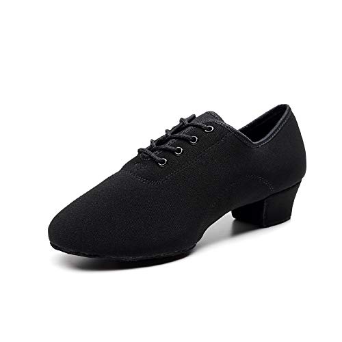 TRIWORIAE-Zapatos de Jazz/Salsa Zapatos de Baile Latino Danza Moderna para Mujer Negro 38 EU