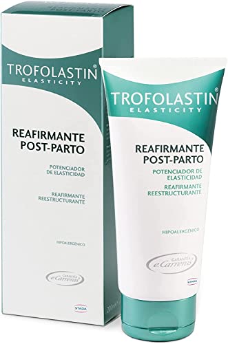 Trofolastin - Crema Reafirmante Post Parto, Reafirmante y Reestructurante - 200 ml, Blanco