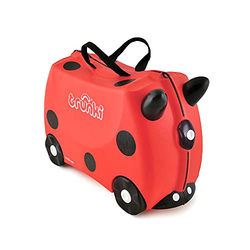 Trunki Maleta correpasillos y equipaje de mano infantil: Mariquita Harley (Rojo)