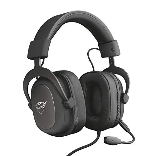 Trust Cascos Gaming GXT 414 Zamak Auriculares Gamer con Micrófono Extraíble y Flexible y Diadema Ajustable, Cable Trenzado de 1 m, para PS4, PS5, PC, Nintendo Switch, Xbox One, Xbox Series X - Negro